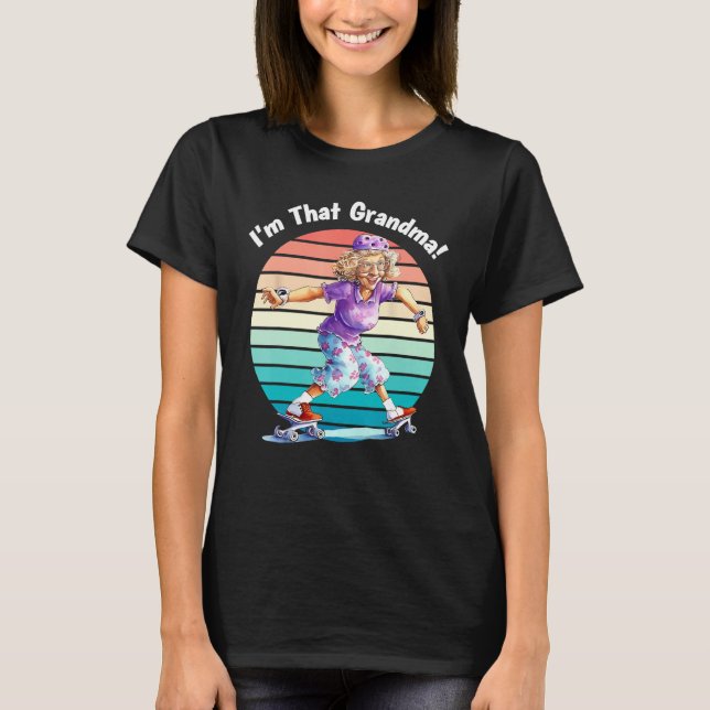 T-shirt I m That Grandma Motorcycle Cool Fun (Devant)