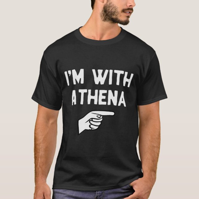 T-shirt I’m With Athena Funny Halloween Matching Costume  (Devant)