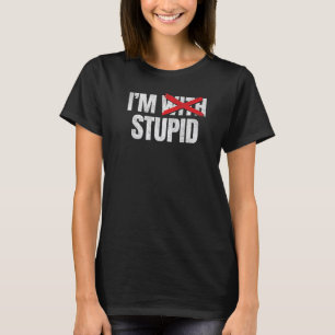 T-shirt I M With STUPID sarcastique im X croisé retro blag