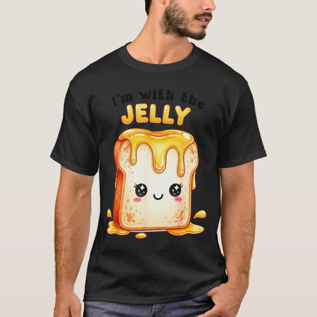 T-shirt I’m With The Jelly Funny Matching Couple Cute Kawa (Devant)