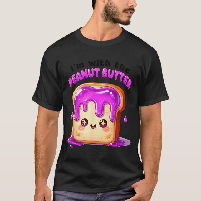 T-shirt I’m With The Peanut Butter Funny Matching Couple C (Devant)