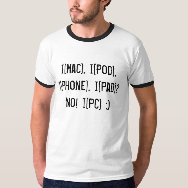 T-shirt i [Mac], I [cosse], I [téléphone], I [protection] (Devant)