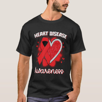 T-shirt I Maladie Sensibilisation Je Porte Le Rouge Pour C