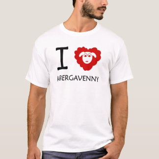 T-shirt I moutons Abergavenny (grand logo)