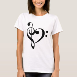 T-shirt I musique cardiaque