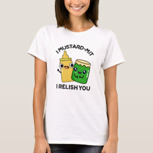 T-shirt I Mustard-mit Je Vous Relie Drôle Conditionnement 
