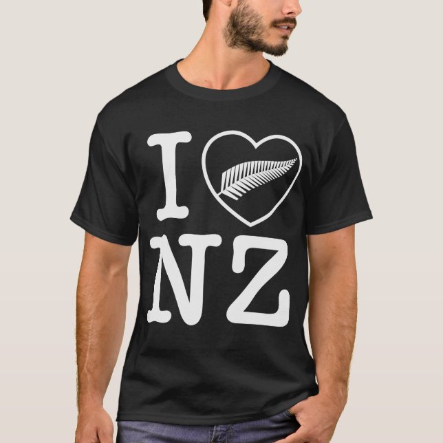 T-shirt I New Zealand heart (Devant)