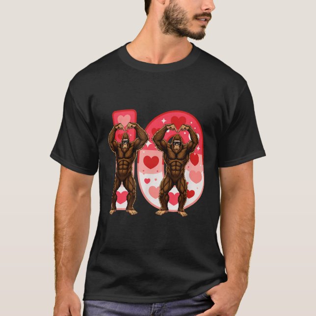 T-shirt I-o Couples Matching Funny Bigfoot In Midwestern V (Devant)