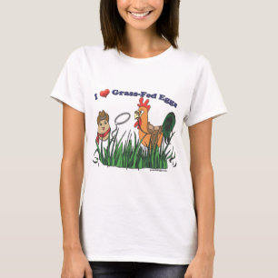 T-shirt I oeufs engraissés aux champs de coeur