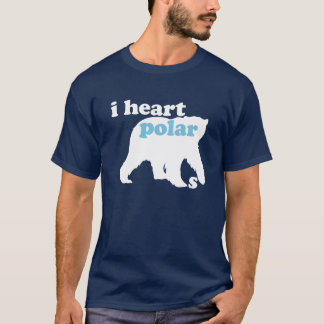 T-shirt I ours blancs de coeur
