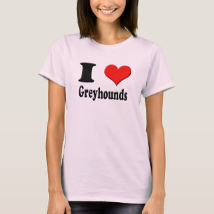 T-shirt I pièce en t de lévriers de coeur