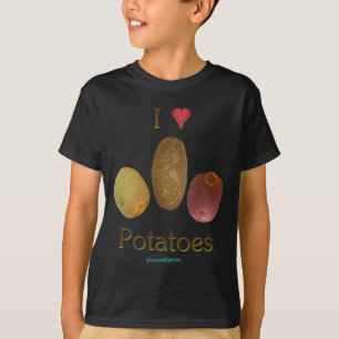 T-shirt I pommes de terre de coeur