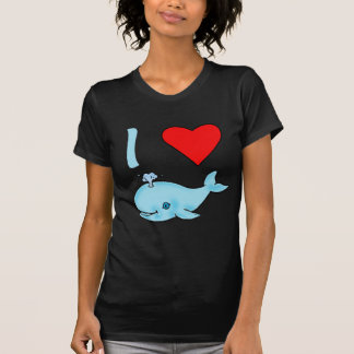 T-shirt I produits de baleines de coeur