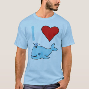 T-shirt I produits de baleines de coeur