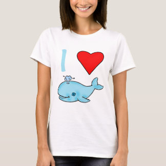 T-shirt I produits de baleines de coeur