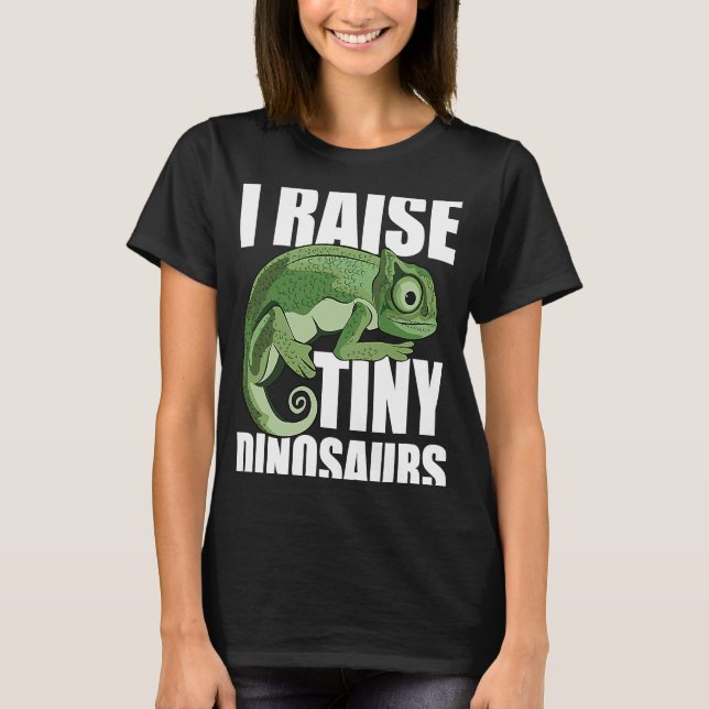 T-shirt I pull up little dinosaurs  funny chameleon (Devant)