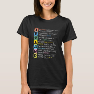 T-shirt I R E L A N D ce que représentent les lettres IRLA