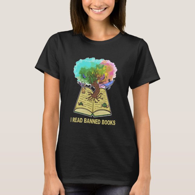 T-shirt I Read Banned Books I Survived Reading Banned Book (Devant)