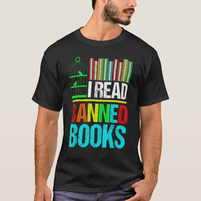 T-shirt I Read Banned Books Reading Library (Devant)