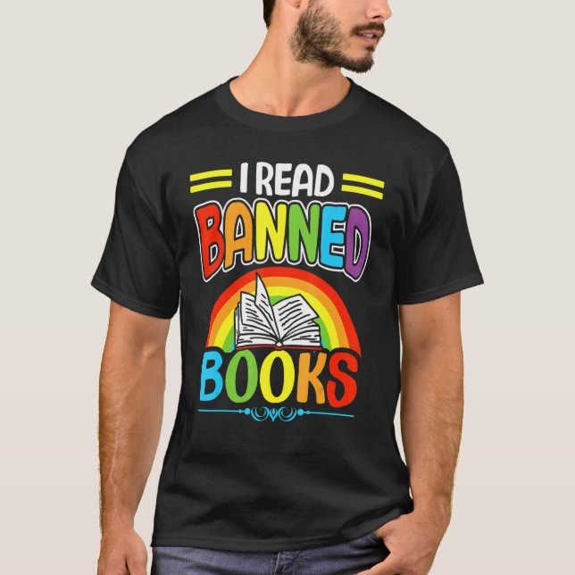 T-shirt I Read Banned Books Reading Library 5 (Devant)