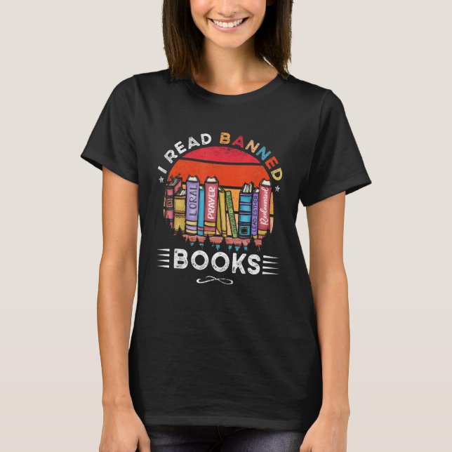 T-shirt I Read Banned Books Week Librarian Freedom Reader (Devant)