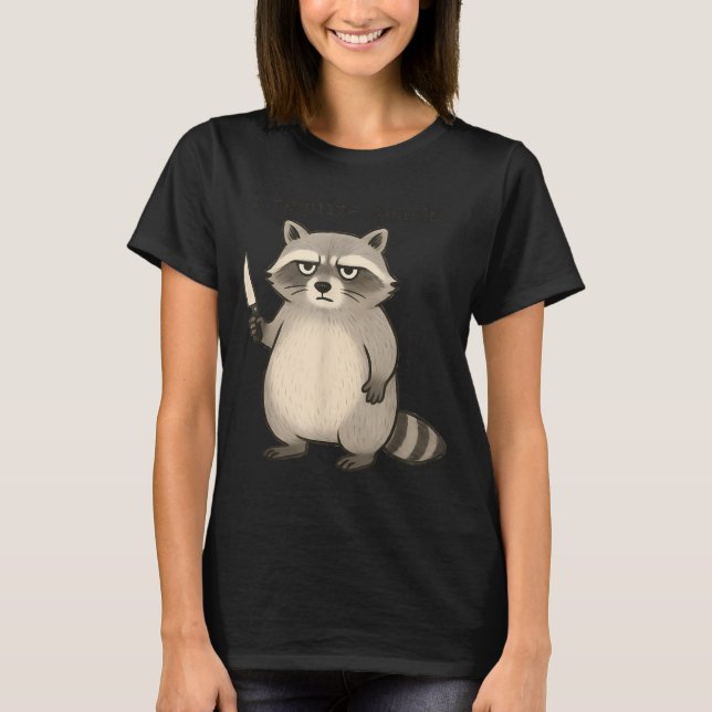 T-shirt I Require Snacks Funny Mpy Raccoon Trash Meme Snac (Devant)