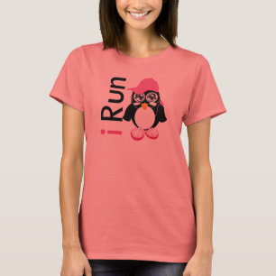 T-shirt i Run Penguin