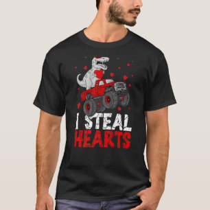 T-shirt I Steal Hearts Dinosaur équitation Monster Camion