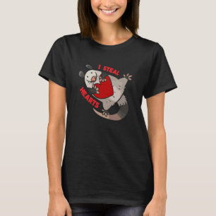 T-shirt I Steal Hearts opossum Valentines Day Boys Kids