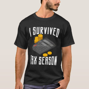 T-shirt I Survied Tax Season Comptable Cpa Bookkeeper Au