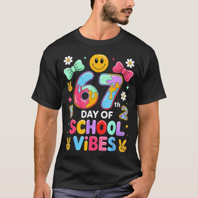 T-shirt I Survived 67 Days Of School Funny 67 Teachers Stu (Devant)