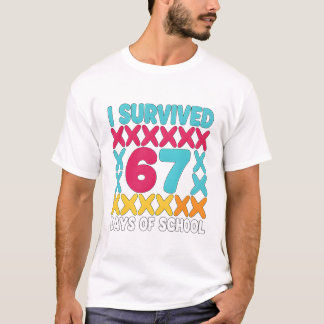 T-shirt I Survived 67 Days of School Tally Mark Funny
