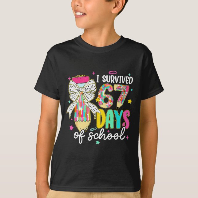 T-shirt I Survived 67 Six Seven Days School Meme 100th Day (Devant)