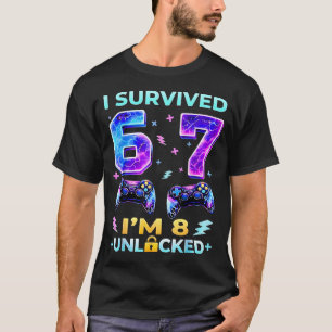 T-shirt I Survived 6 7 J39ai 8 Ans Garçon Anniversaire Jou