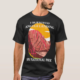 T-shirt I Survived Angels Landing Randonnée Parc national 