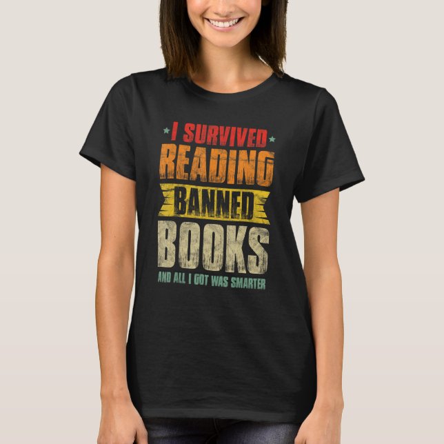 T-shirt I Survived Lecture Interdite Livres Livre Bookahol (Devant)
