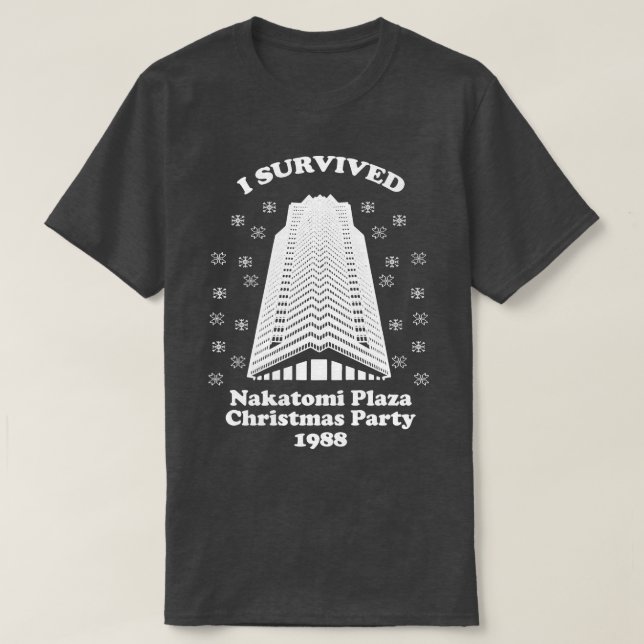 T-shirt I Survived Nakatomi Plaza Christmas Party 1988 (Design devant)