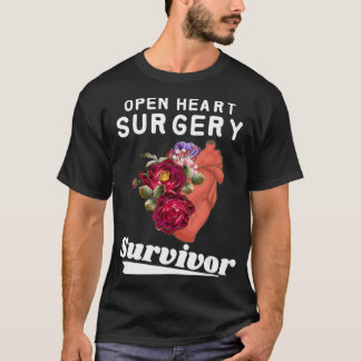 T-shirt I Survived Open Heart Surgery Heart Attack S
