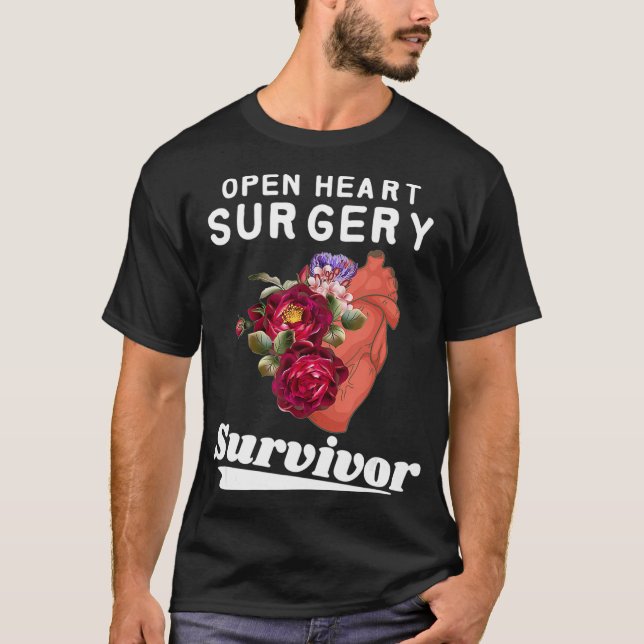 T-shirt I Survived Open Heart Surgery shirt Heart Attack (Devant)