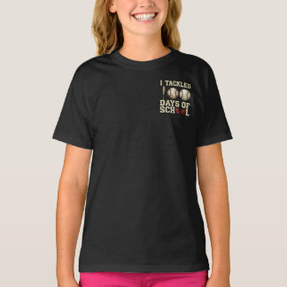 T-shirt I Tackled 100 Days of School, Baseball Design