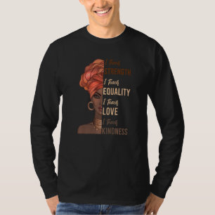T-shirt I Teach Strength Equality Black History Mois Teac