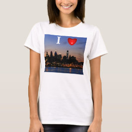 T-shirt I tee - shirt de crépuscule de Philly de coeur