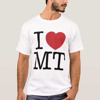 T-shirt I tee - shirts d'état de la TA du Montana d'amour