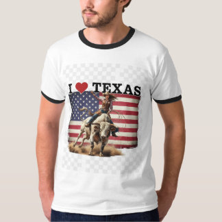 T-shirt  I ❤️ TEXAS – Rodeo Spirit & Patriotism  
