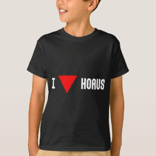 T-shirt I triangle Horus de rouge (foncé)