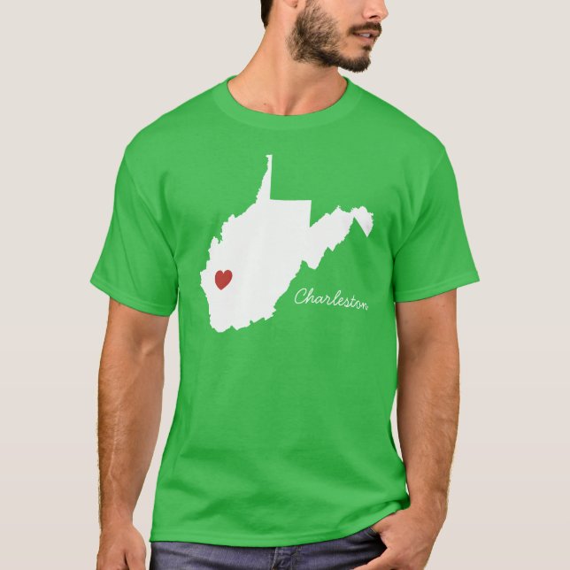 T-shirt I ville personnalisable occidentale de la Virginie (Devant)