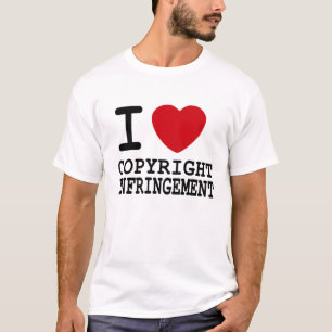 T-shirt I violation des droits d'auteur de coeur