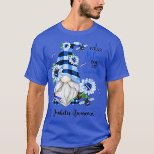 T-shirt I Wear Blue for my Granddaughter Gnomie Diabetes A