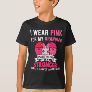 T-shirt I Wear Pink For My Grandma Elephant Breast Cancer