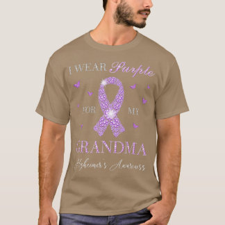 T-shirt I Wear Purple For My Grandma Alzheimer's Awareness